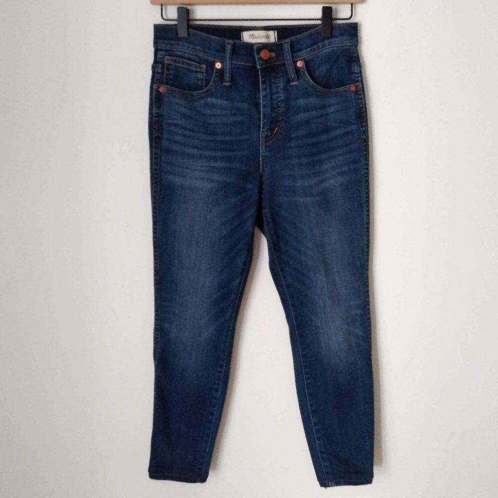 💥 EUC Madewell 10"High Rise Skinny Dark Wash Jeans